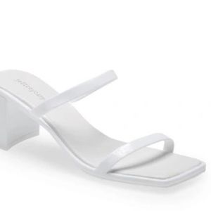 Jeffrey Campbell Jamm White Jelly Slide heel Sandal